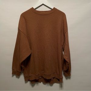 American Eagle Brown Cozy Crew Neck